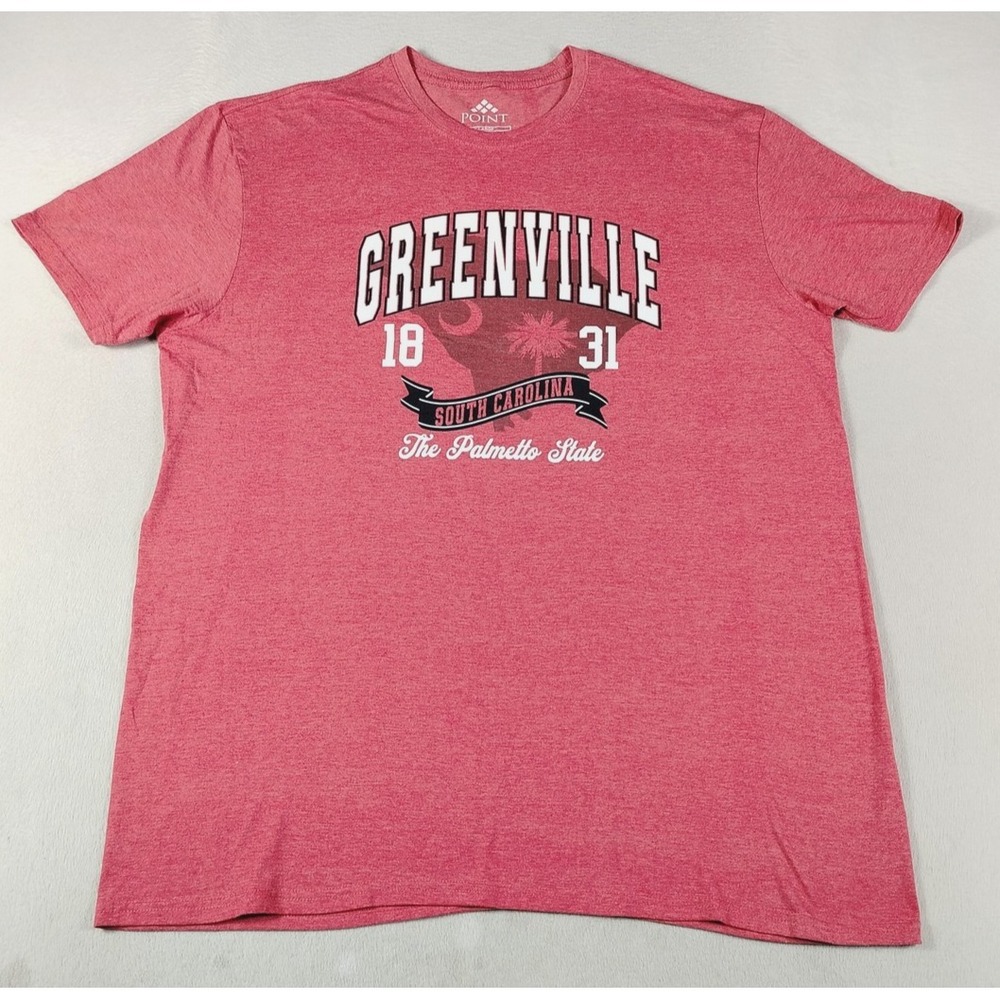Greenville Shirt Mens XL Red Point South Carolina Palmetto State‎ Graphic Tee